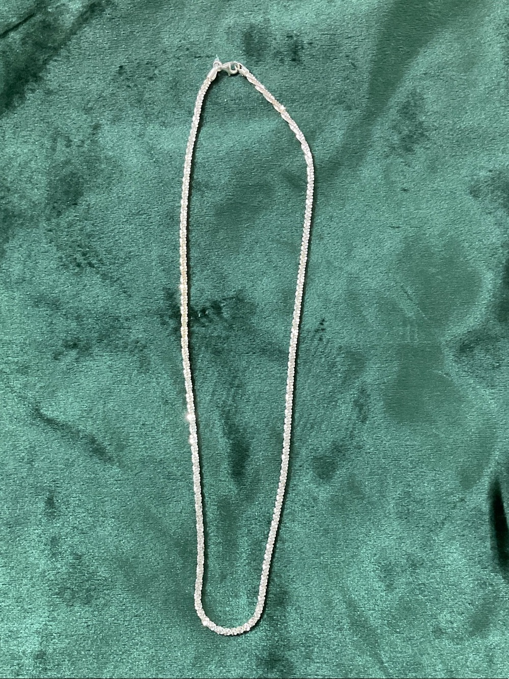 Twisted Rock Sterling Silver Necklace 21”
